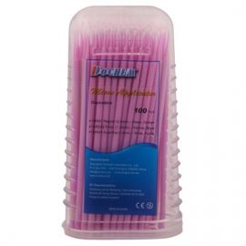 Mikroaplikátorové kefy 100ks ružové 1.0mm