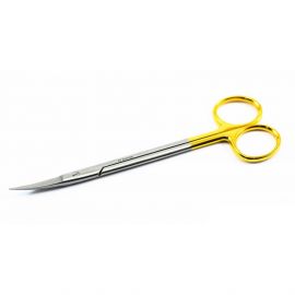 Nožnice 16 cm / 18 cm TC zakrivené / rovné zahrotené gold